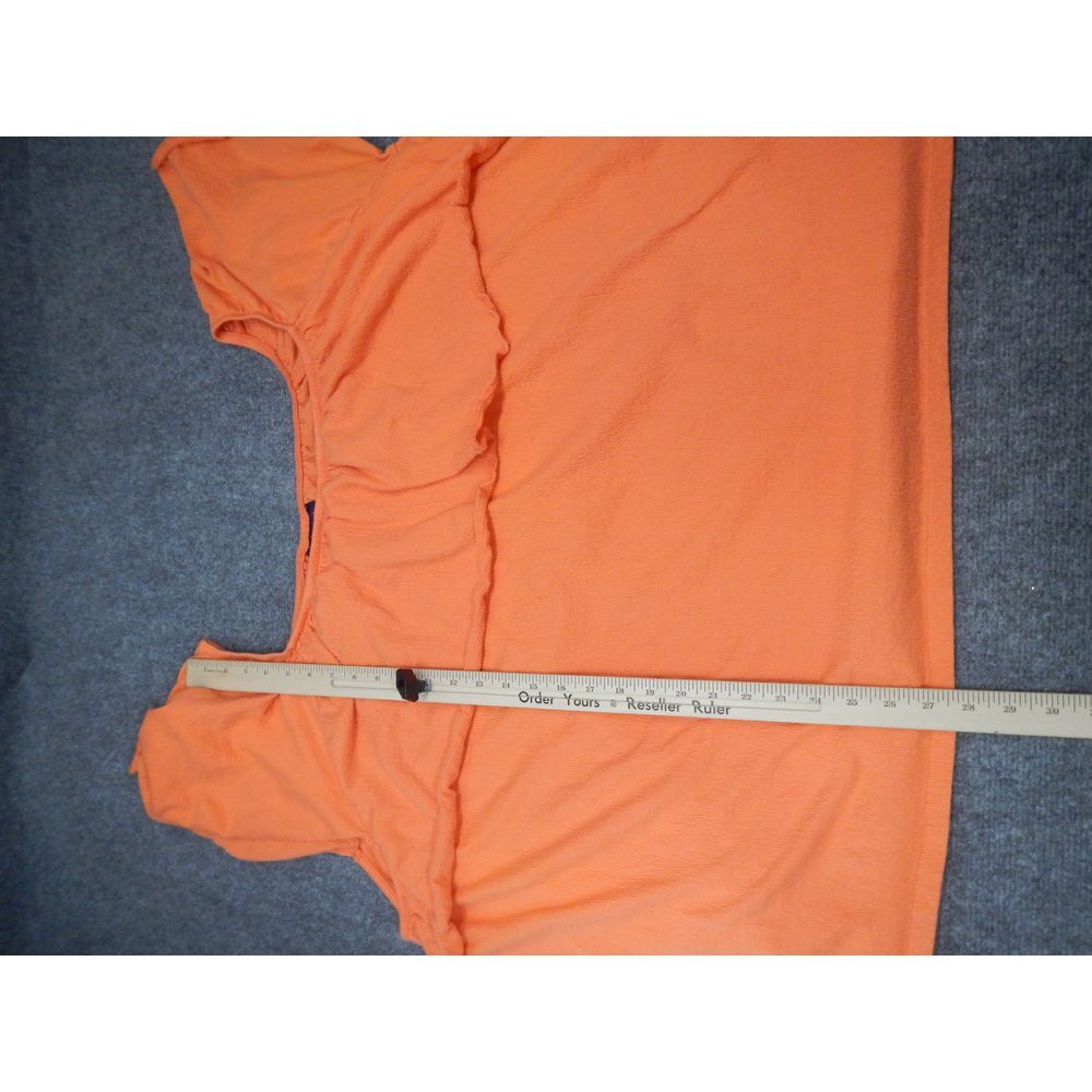Roaman's Orange Ruffle Tunic Top - Picture 8 of 11